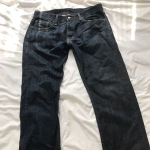 Blue 514 Levi’s jeans shiny
